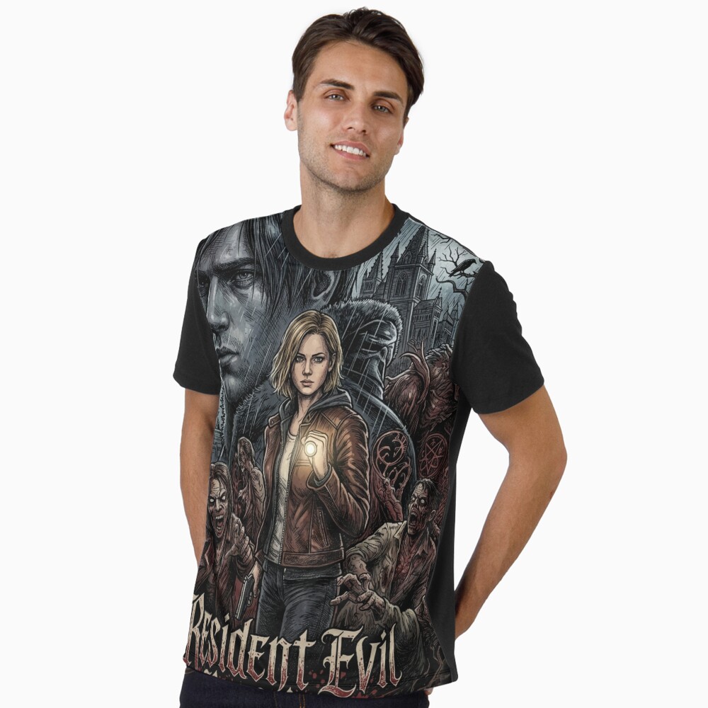 Vista previa del artículo con la obra «Camiseta gráfica», diseñado y vendido por Senpaiwaves.