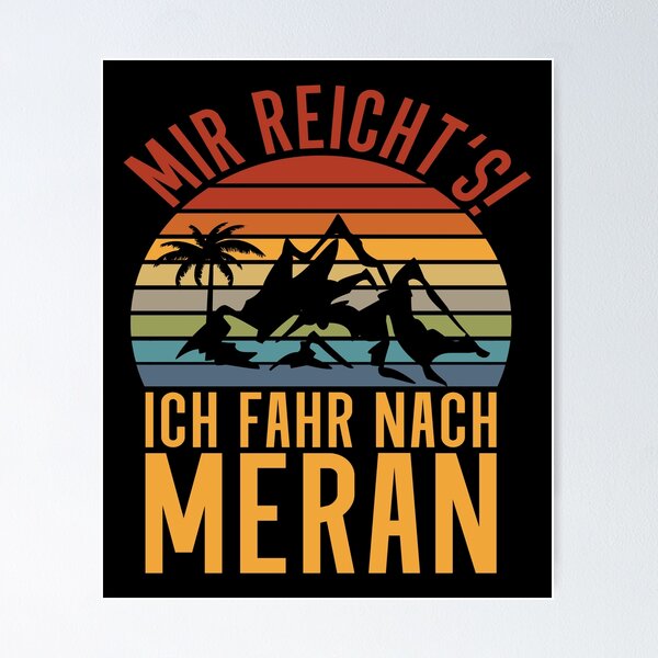 Aperçu de l'œuvre Merano, Italie, Tyrol du Sud, montagnes, palmiers, coucher de soleil, Merano créée et vendue par Carl's Clothing.