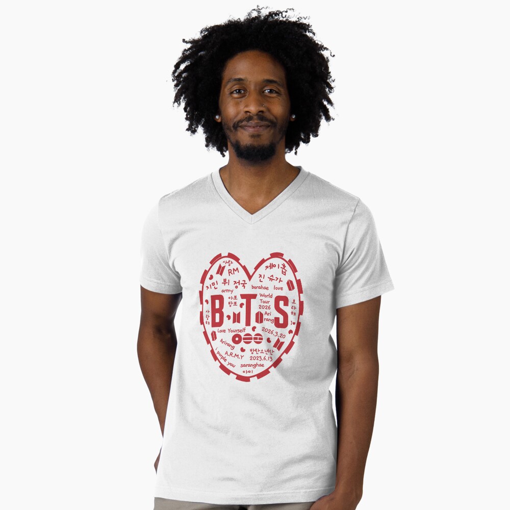 Vista previa del artículo con la obra «Camiseta de cuello en V», diseñado y vendido por EunsooLee.