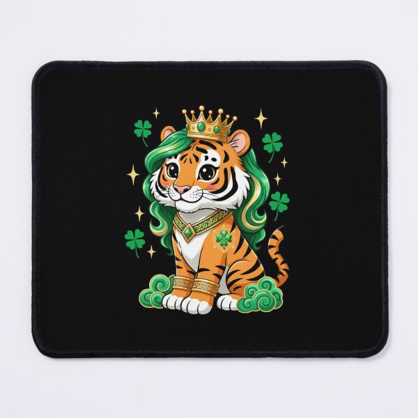 Item preview, Tiger Queen Of St Patrick's Day Lucky Irish Tiger designed and sold by CORJIDOG-ART.