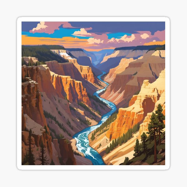 Aperçu de l'œuvre Geyser rétro du parc national de Yellowstone, faune sauvage, Wyoming, États-Unis créée et vendue par Ismeal Von.