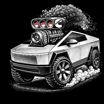 Artwork thumbnail, Modified Electric Truck by Fire in Blue