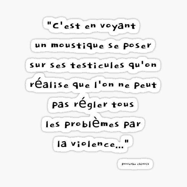 Aperçu de l'œuvre proverbe chinois créée et vendue par La pensée sauvage.