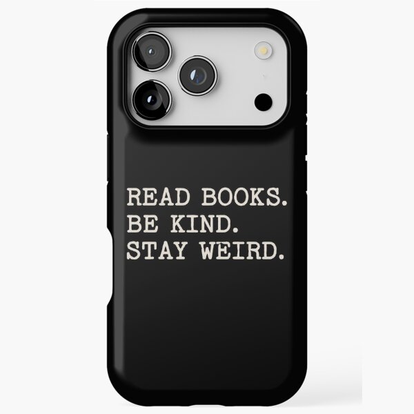 Aperçu de l'œuvre Lisez des livres, soyez gentil, restez bizarre créée et vendue par Eh Plus Designs.