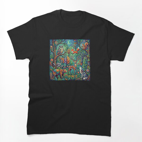 Item preview, Animales en el bosque por la noche designed and sold by HeyyItsNikki.