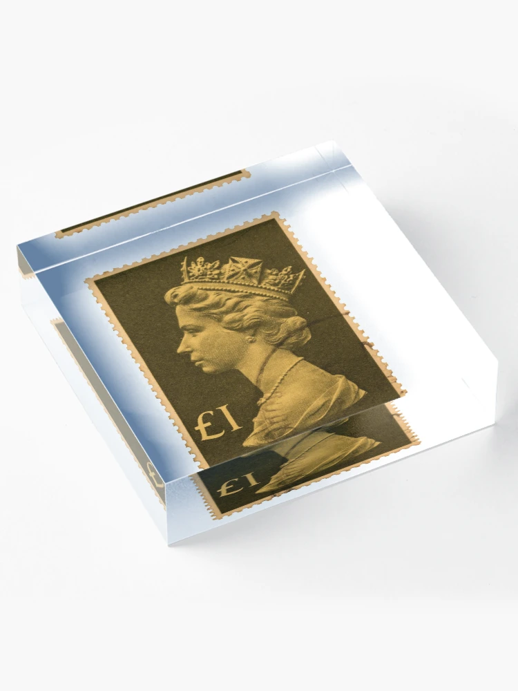 Aperçu 4 sur 5. Bloc acrylique avec l'œuvre Pound Stamp créée et vendue par hawkie.