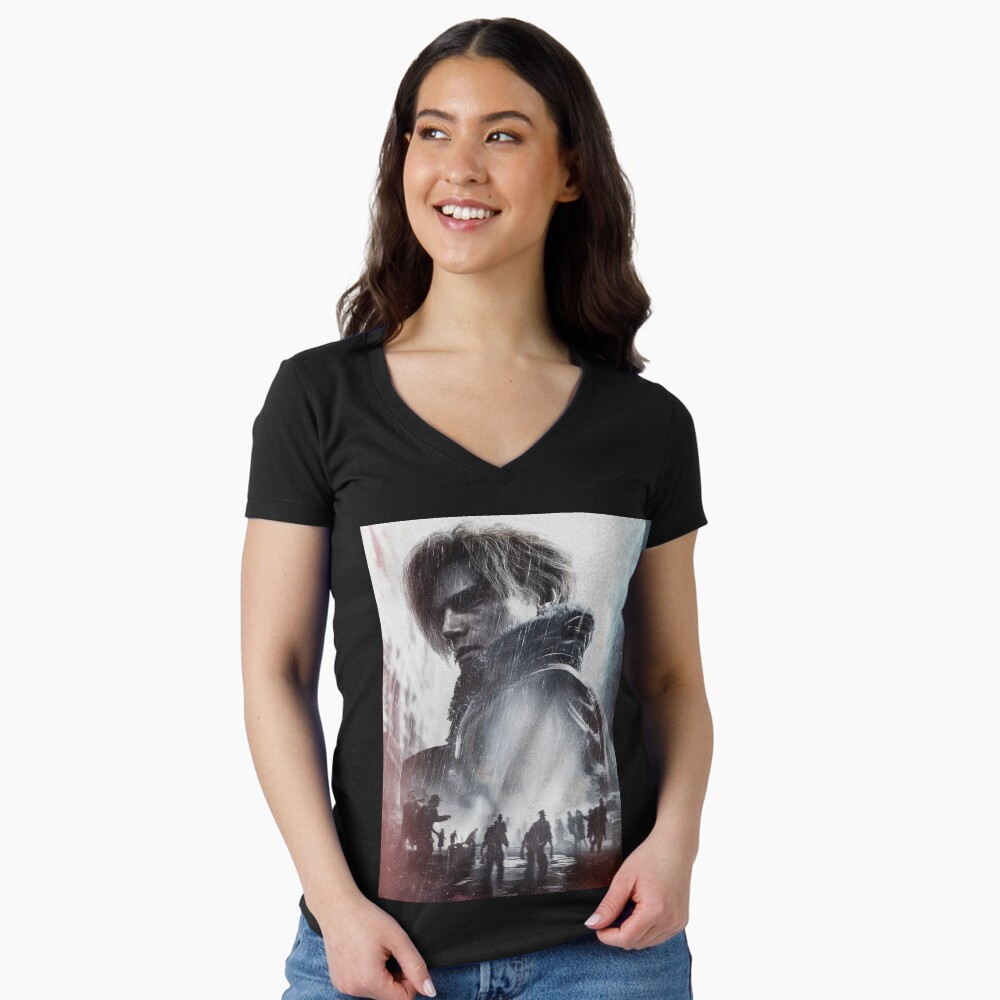 Vista previa del artículo con la obra «Camiseta entallada de cuello en V», diseñado y vendido por Nicolehaviso.