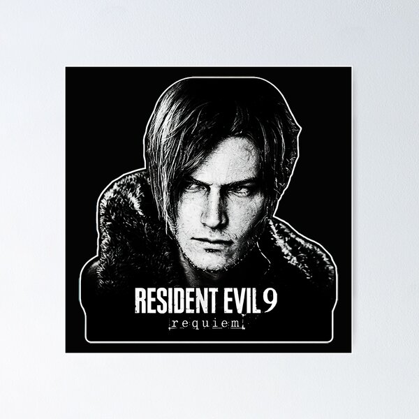 Aperçu de l'œuvre Resident Evil 9 Requiem Leon Kennedy Survival Horror Gamer Fan créée et vendue par 8BitNest.