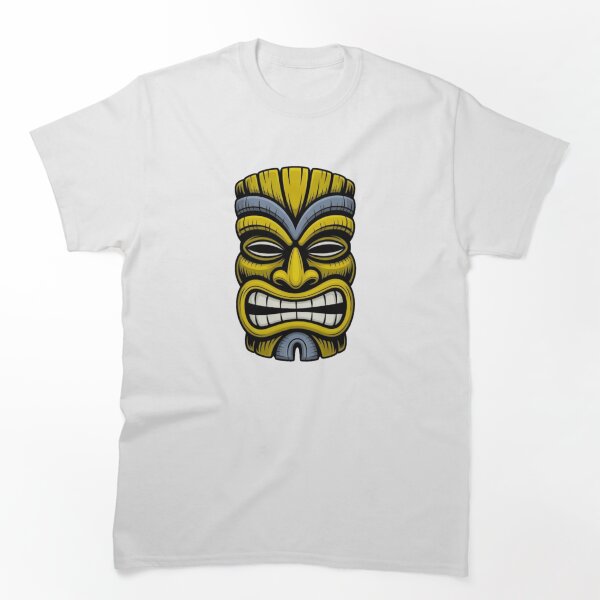 Aperçu de l'œuvre Masque Tiki hawaïen rétro, style tribal vintage créée et vendue par YounexxART.