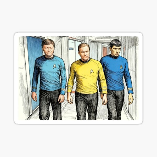 Artikelvorschau, Captain Kirk, Spock, and Scotty entworfen und verkauft von sid1802.