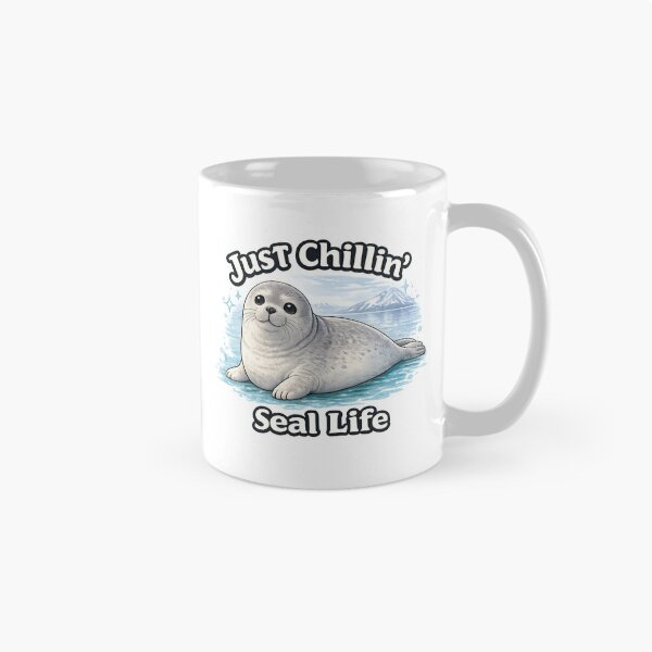 Item preview, Just Chilling – Cute Baikal Seal Illustration designed and sold by shellymope.