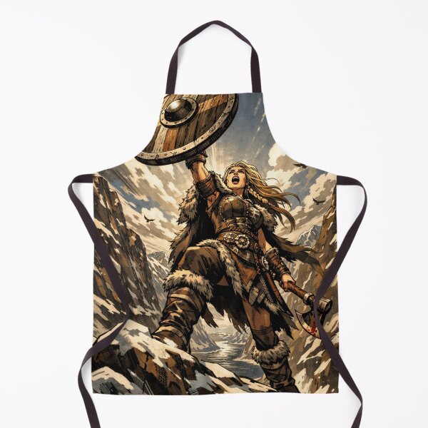 Item preview, Epic Viking Shieldmaiden Rising to Battle designed and sold by AndreBarnard.