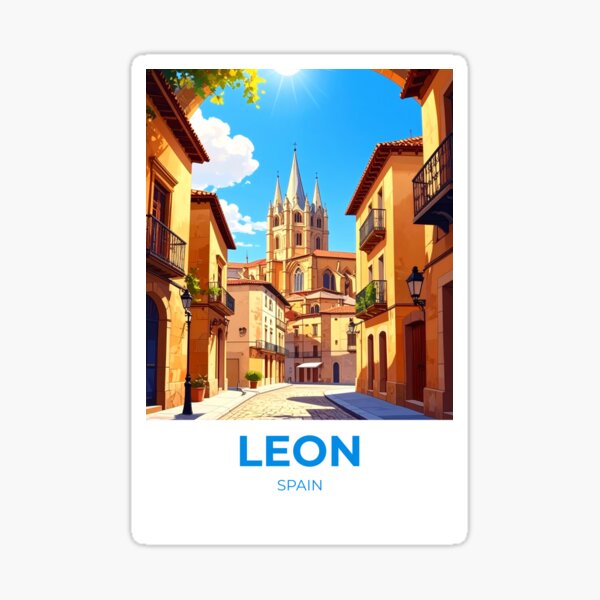 Item preview, Póster de arte mural de León, España designed and sold by TulipaGraphics.