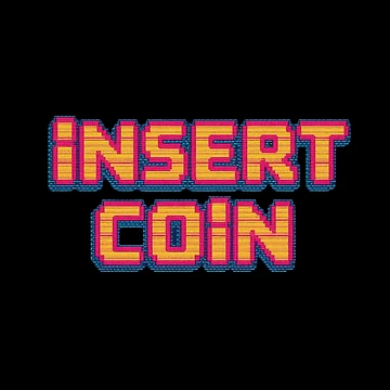 Artwork thumbnail, Insert Coin Retro Arcade Gaming Pixel Style Design by Katzpy