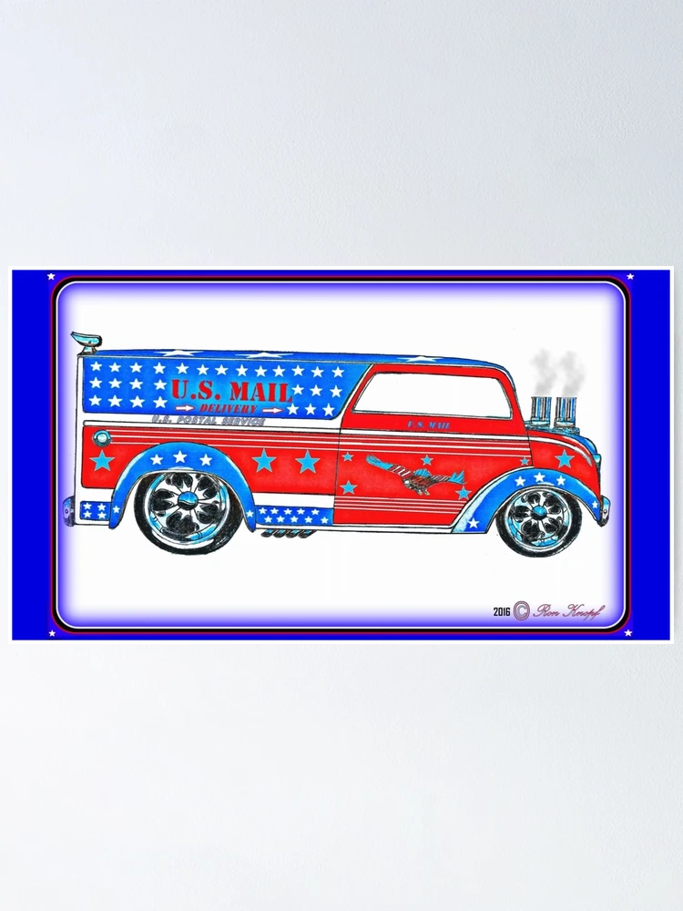 Thumbnail 1 of 3, Poster, Hot Rods // Mail Delivery! designed and sold by Imagin8er.