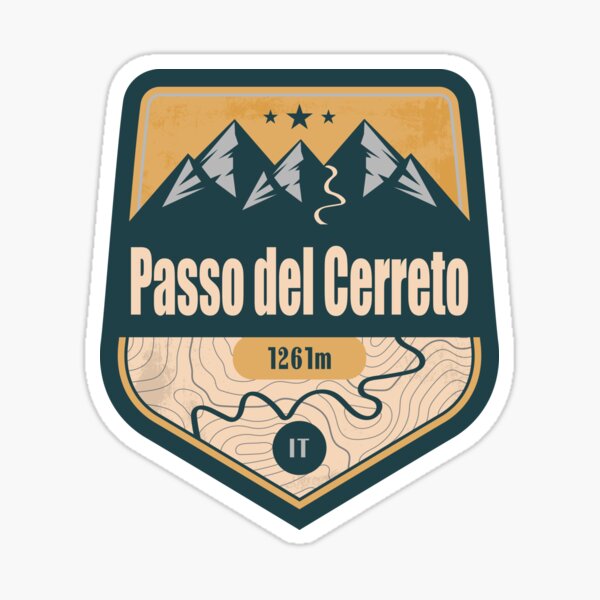 Item preview, Insignia de carretera alpina de Passo del Cerreto Italia designed and sold by CynthiaGraphics.