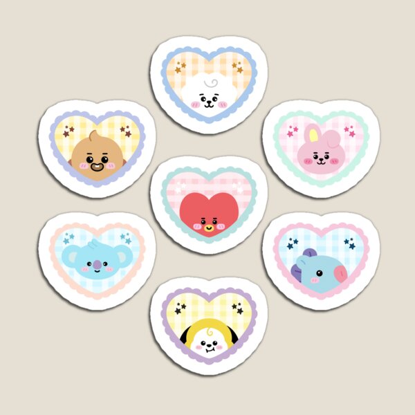 Aperçu de l'œuvre Personnages de Heart BTS créée et vendue par Aakanksha97.