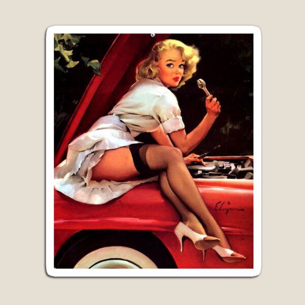 Artikelvorschau, Gil Elvgren Mechaniker Pin Up Girl entworfen und verkauft von RBEnt.