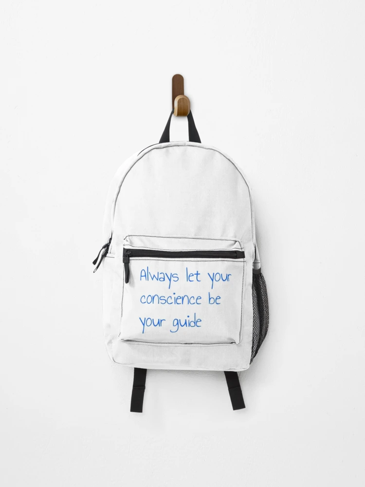 Thumbnail 1 of 3, Backpack, Always let your conscience be your guide designed and sold by keisthard.