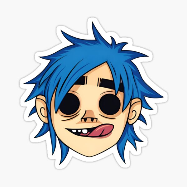 Artikelvorschau, Porträt einer Sängerin mit blauen Haaren (Cartoon) entworfen und verkauft von The Midnight Library - Book Lover Gifts & Kindle Accessories.