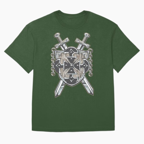 Item preview, Heroic Coat of Arms Shield with Swords – Medieval Heraldic Fantasy Gothic Metal Design designed and sold by JustasVebra.