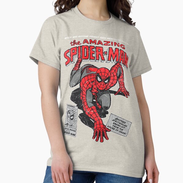 Artikelvorschau, Fantastisches Web-Held-T-Shirt im Vintage-Comic-Stil – Action-Superheld im Retro-Klassiker- entworfen und verkauft von kittens2doggy.