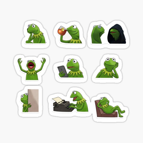 Item preview, Paquete de stickers del meme de Kermit designed and sold by Mister Y ART.