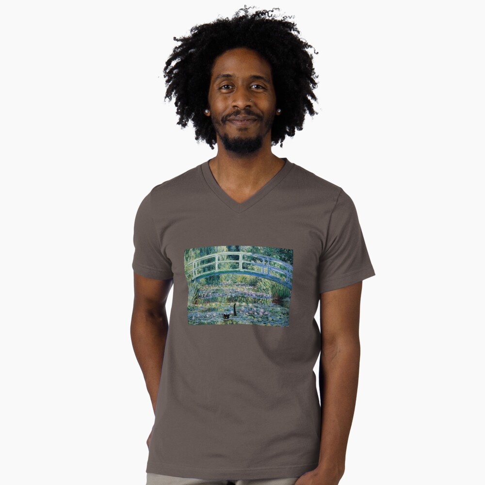 Vista previa del artículo con la obra «Camiseta de cuello en V», diseñado y vendido por Angry Swan Designs.