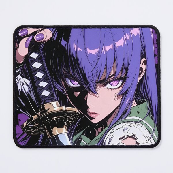 Item preview, Purple Katana Anime Girl Aesthetic | Samurai Warrior Cyberpunk Manga Style Design designed and sold by Dyan4.