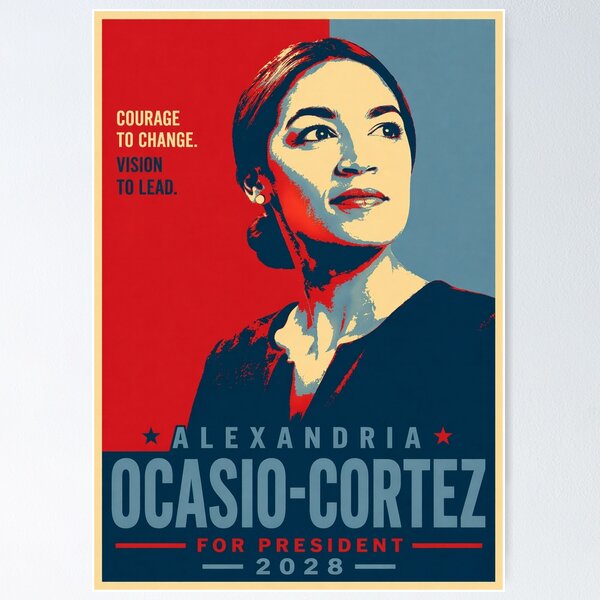 Aperçu de l'œuvre Alexandria Ocasio Cortez 2028 créée et vendue par THE Company.