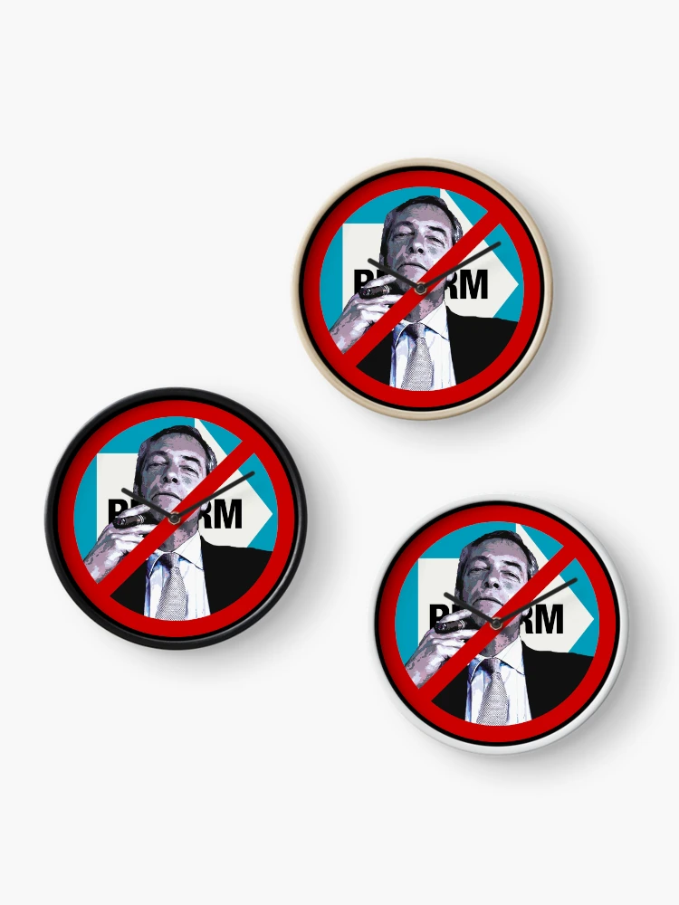 Imagen 3 de 4, Reloj con la obra ¡Alto a Farage!, diseñada y vendida por Paparaw.