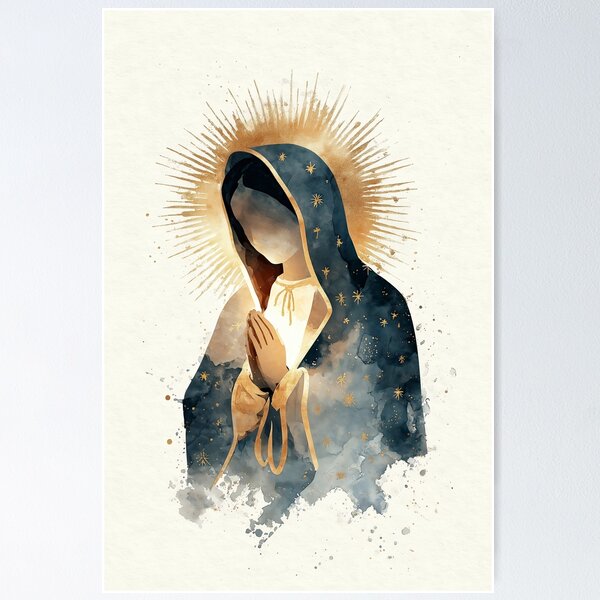 Artikelvorschau, Kunstdruck Unserer Lieben Frau von Guadalupe, Marien-Aquarellkunst, Katholische Dekoration, Jungfrau von Guadalupe entworfen und verkauft von FaithArtCrea.