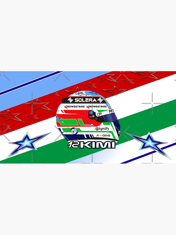 Imagen 5 de 5, Alfombrilla de ratón con la obra Diseño del casco de Kimi Antonelli para la Fórmula 1 de 2026, diseñada y vendida por Pink Polar F1.