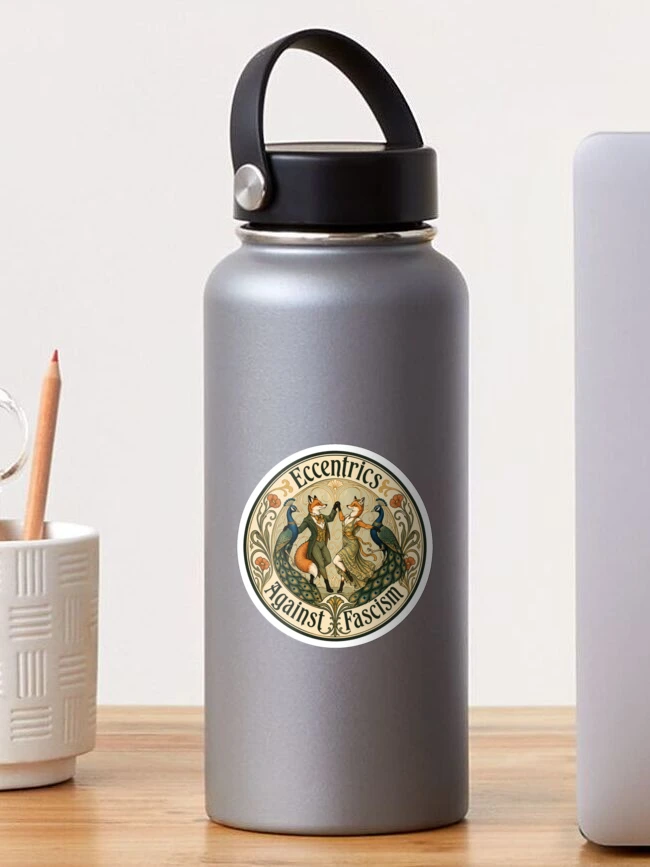 Thumbnail 1 of 3, Sticker, Eccentrics Against Fascism designed and sold by irregulargoods.