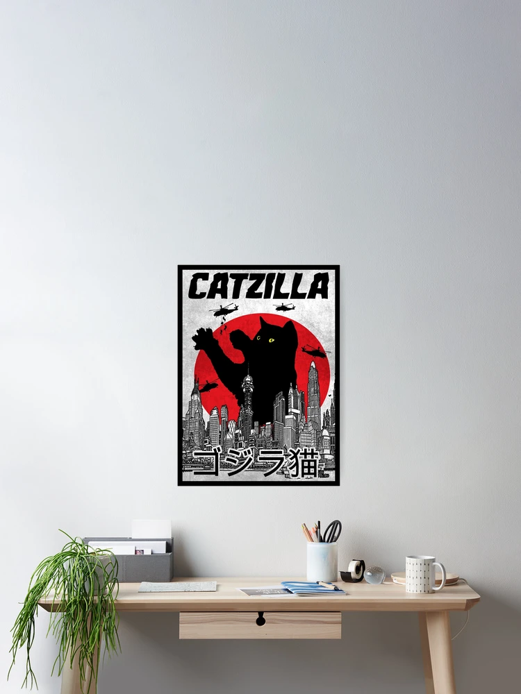 Imagen 2 de 3, Póster con la obra Catzilla, diseñada y vendida por Le-Freak.