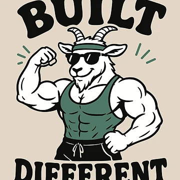 Artwork thumbnail, Built Different Goat Simulator Fitness by ChunkByChunk