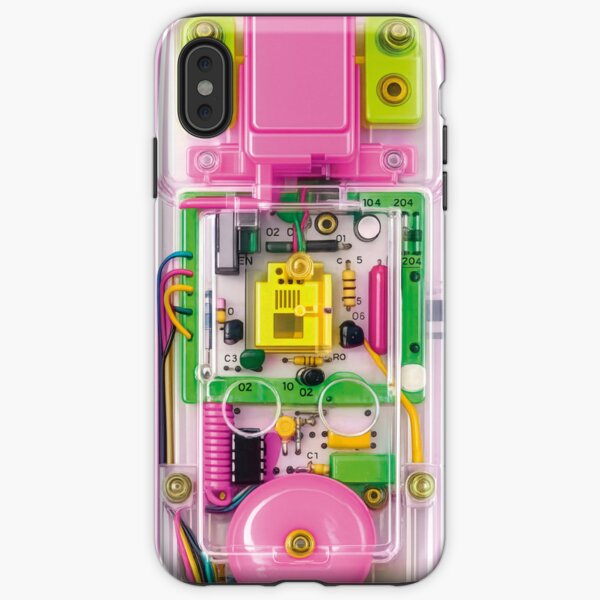 Aperçu de l'œuvre Coque de téléphone transparente effet années 80-90/Y2K – Technologie rétro, design électronique Y2K, Conairphone créée et vendue par Plastic Memory Archive.