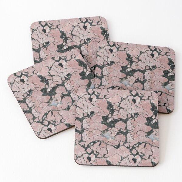 Item preview, Soft Pink Rhodonite Gemstone Seamless Pattern designed and sold by SurfaceCraft Studio.