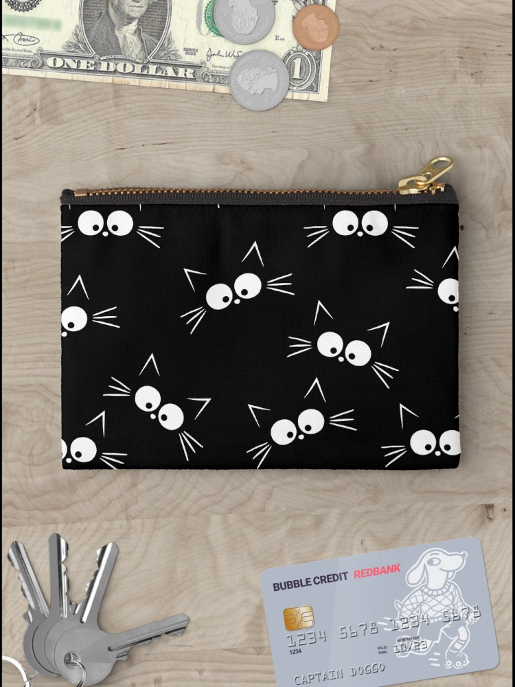 Thumbnail 3 von 4, Täschchen, Niedliches schwarzes Katzenmuster designt und verkauft von ValentinaHramov.