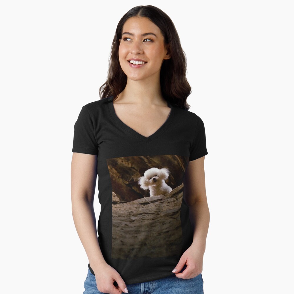 Aperçu de l'œuvre T-shirt moulant col V créée et vendue par AtanacioBridget.