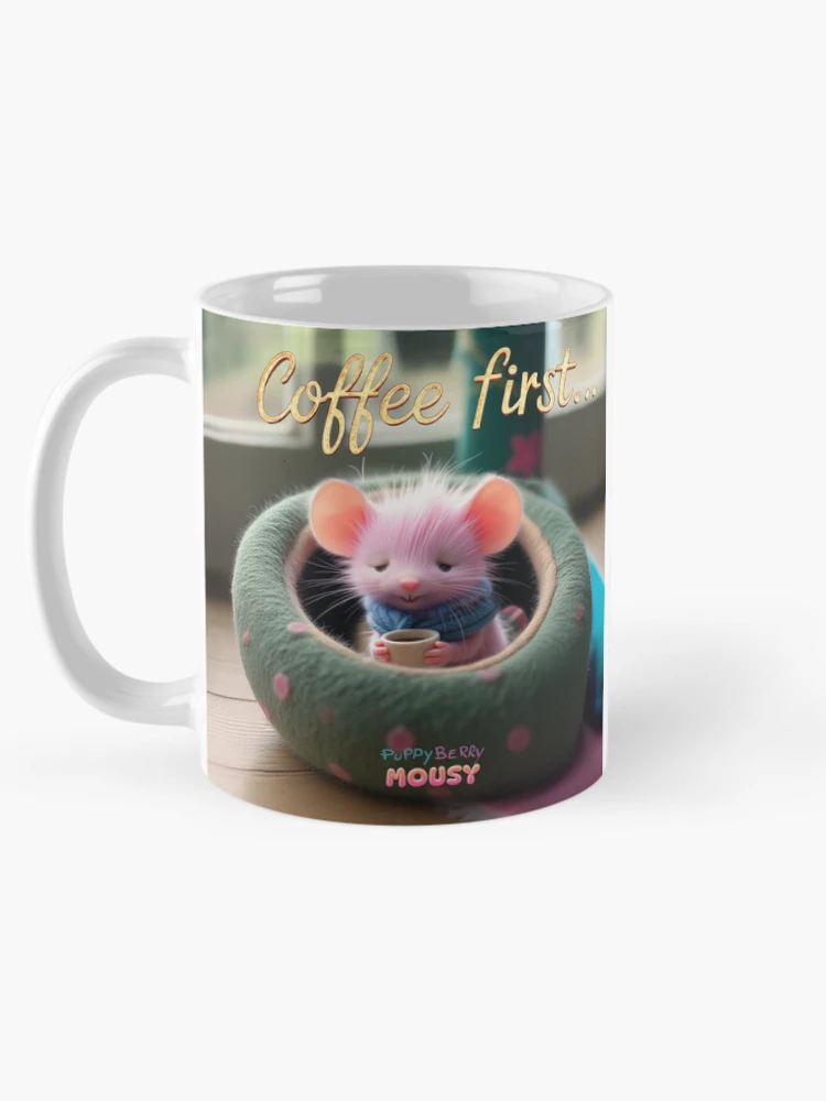 Thumbnail 5 of 6, Coffee Mug, Mousy Coffee time designed and sold by PuppyBerry.