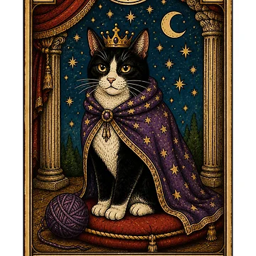 Vorschaubild zum Design Das Katzen-Tarot – Tuxedo-Katze von shelbyy328