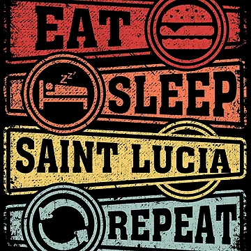 Artwork thumbnail, Eat Sleep Saint Lucia Repeat by GabbyKash