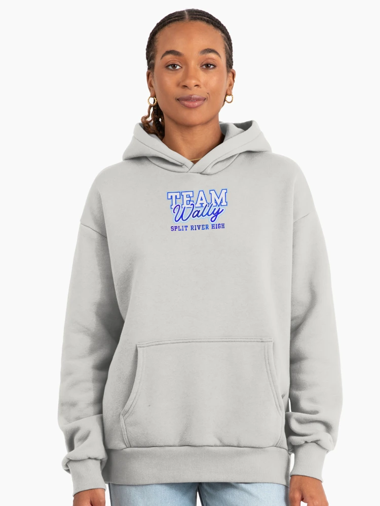 Imagen 3 de 6, Sudadera con capucha oversize prémium con la obra Equipo Wally | Espíritu escolar, diseñada y vendida por bookstackdream.
