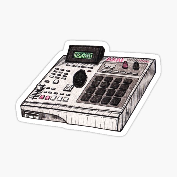 Artikelvorschau, Akai MPC 2000 XL – Digital Sampler-Zeichnung entworfen und verkauft von phonkadelic.