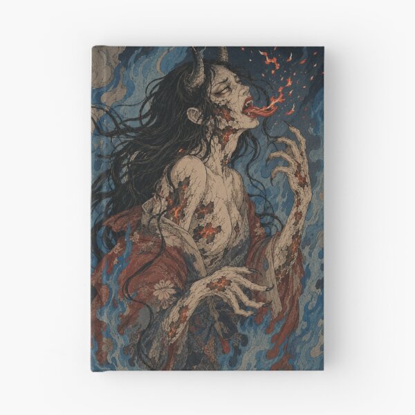 Item preview, Hannya Demon Flame-Born Wrath - Vintage Japanese Ukiyo-e Woodblock Print Style designed and sold by bapupa.
