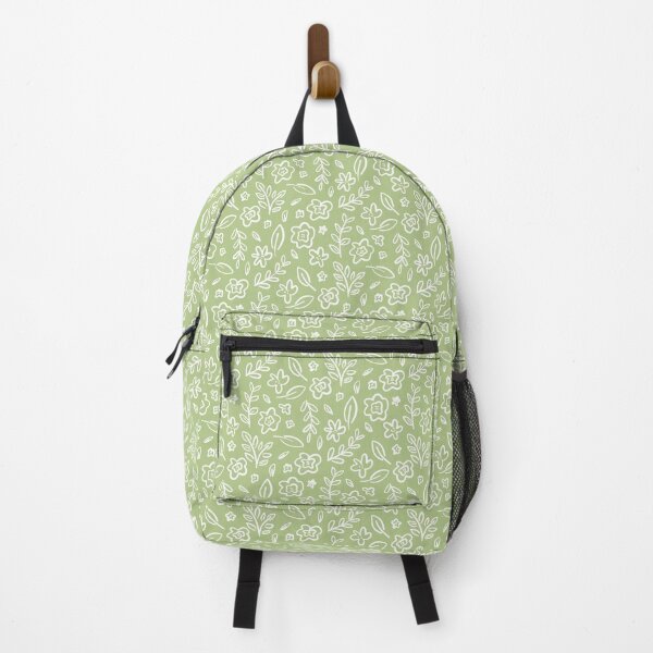 Item preview, Hand drawn sketched botanical pattern in lime green designed and sold by Fern and Quill.