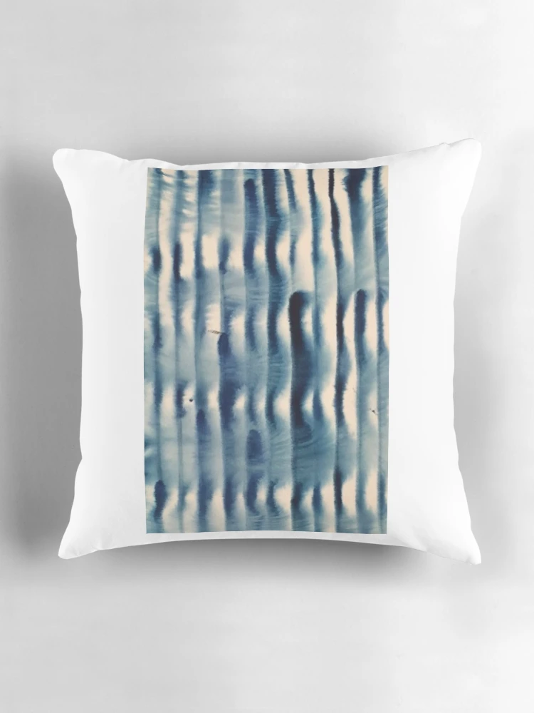 Thumbnail 3 of 4, Pillow, Abstract Blue Waves designed and sold by MSignature.