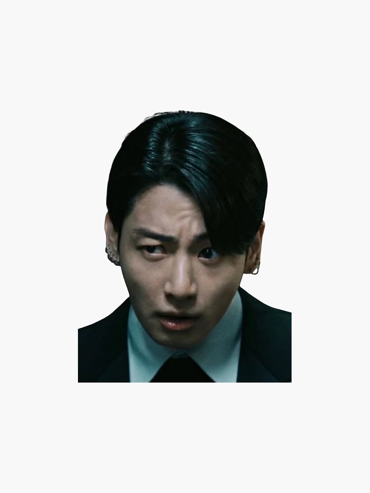 Thumbnail 3 of 3, Sticker, Jk arirang meme face designed and sold by Taehyungsii6.