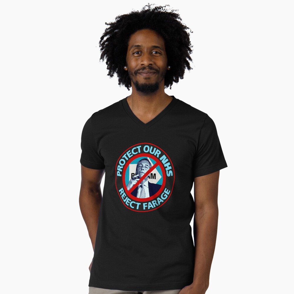 Vista previa del artículo con la obra «Camiseta de cuello en V», diseñado y vendido por Paparaw.